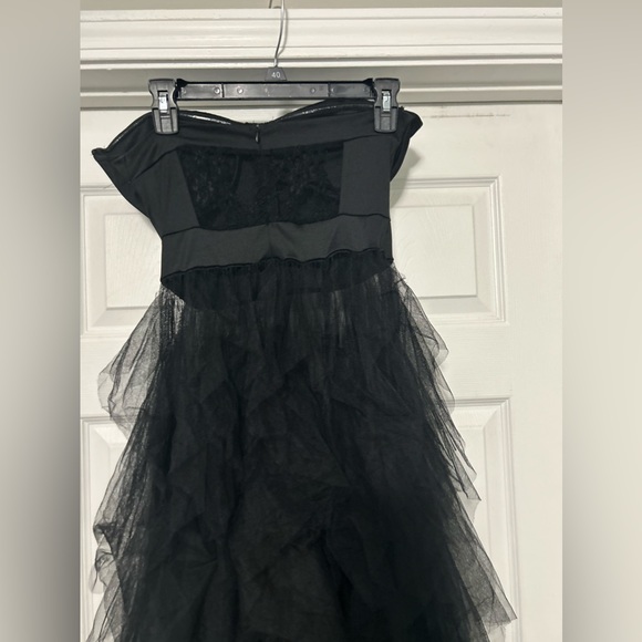 Women Sexy Tulle Dress Crochet Lace Mesh See Through Cocktail Party Dress Size M - Picture 5 of 7